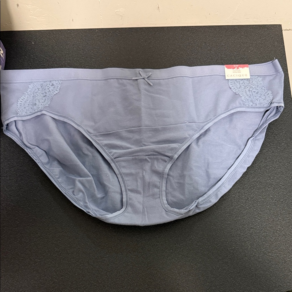 Cacique Lavender blue Lace Trim Bikini Briefs